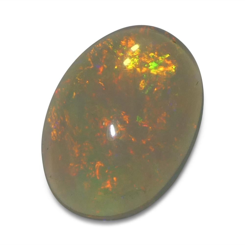 2.71 Karat ovaler Opal aus weißem Cabochon-Kristall aus Äthiopien im Angebot 2
