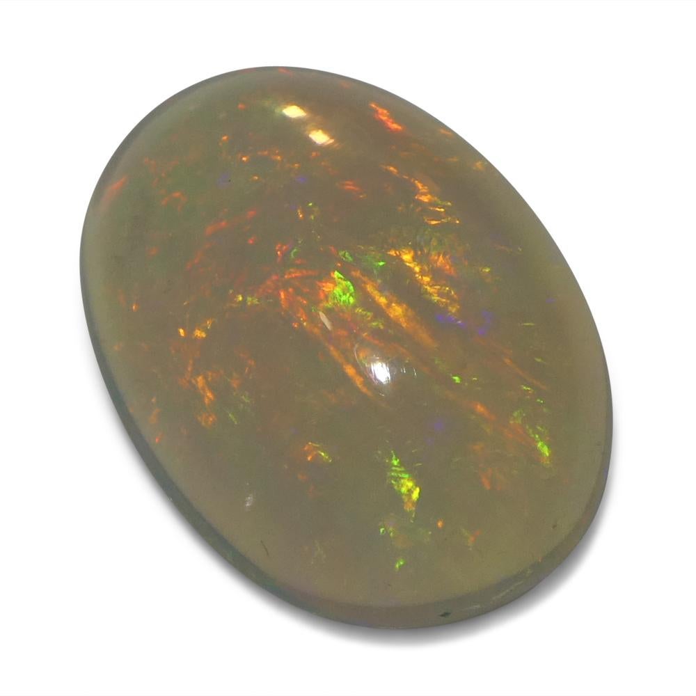 2.71 Karat ovaler Opal aus weißem Cabochon-Kristall aus Äthiopien im Angebot 4