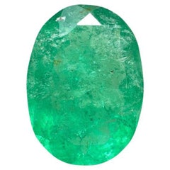 2.72 Carat Earthy Green Colombian Emerald - Oval Cut May Birthstone Gem