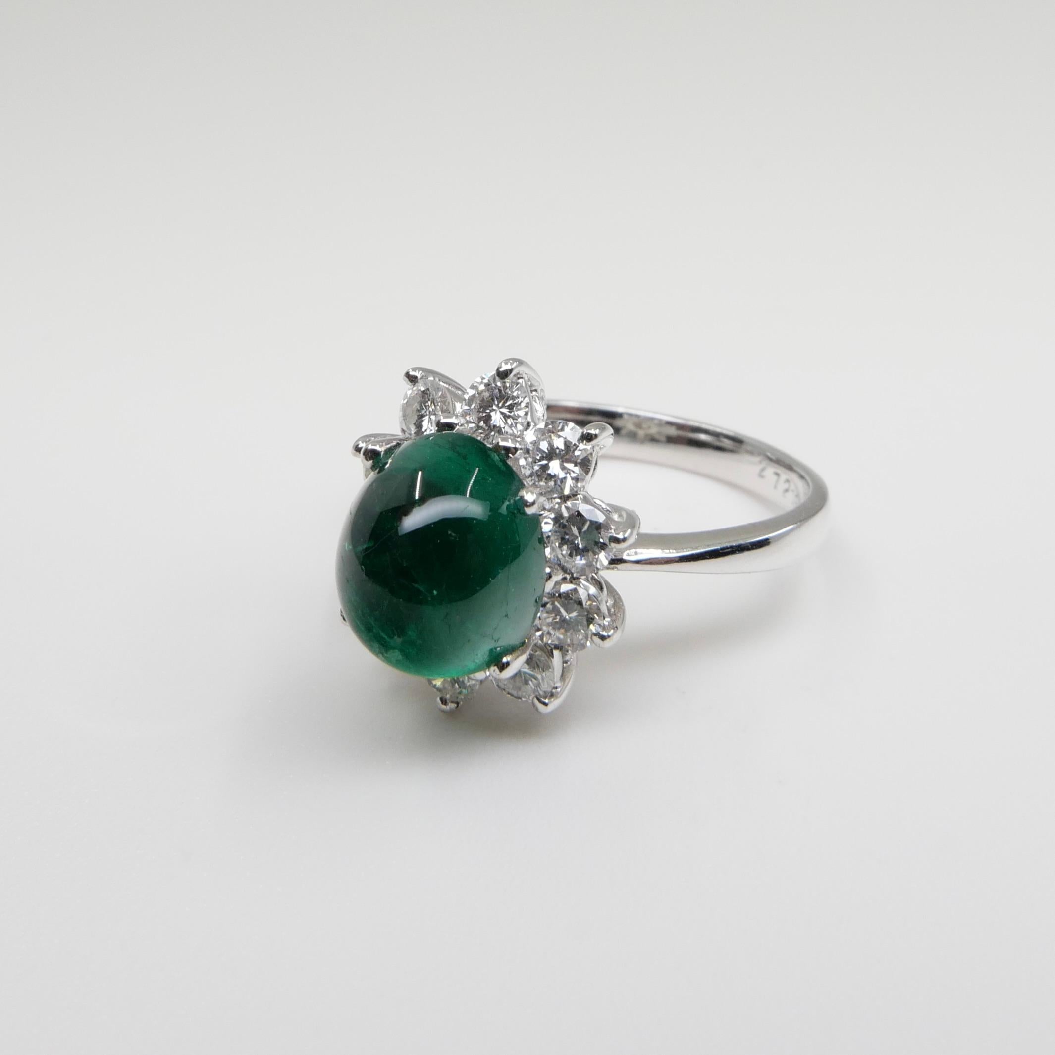 GRS Certified 2.72 Cts Columbian Minor Muzo Emerald Ring. Special Appendix  For Sale 8