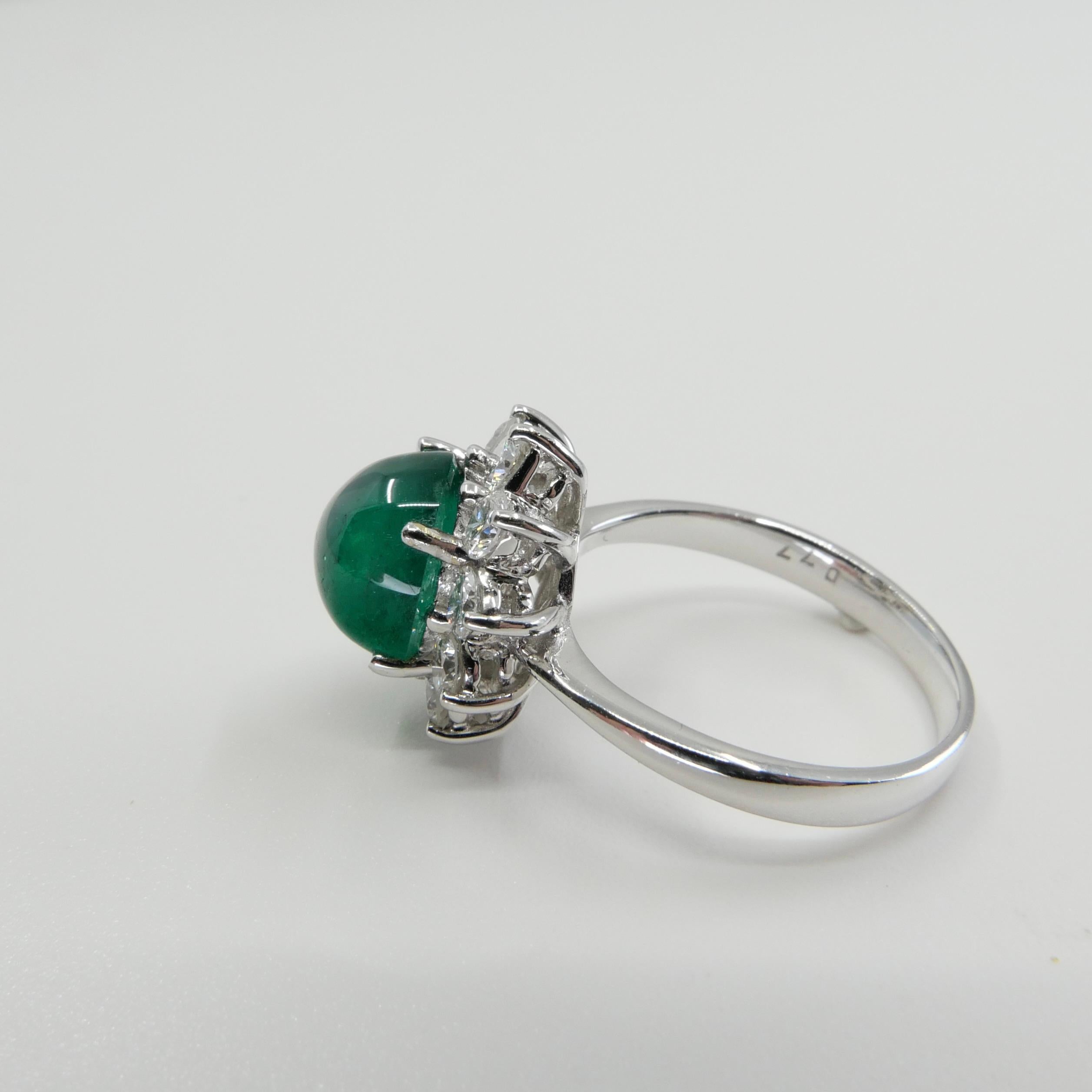 GRS Certified 2.72 Cts Columbian Minor Muzo Emerald Ring. Special Appendix  For Sale 8
