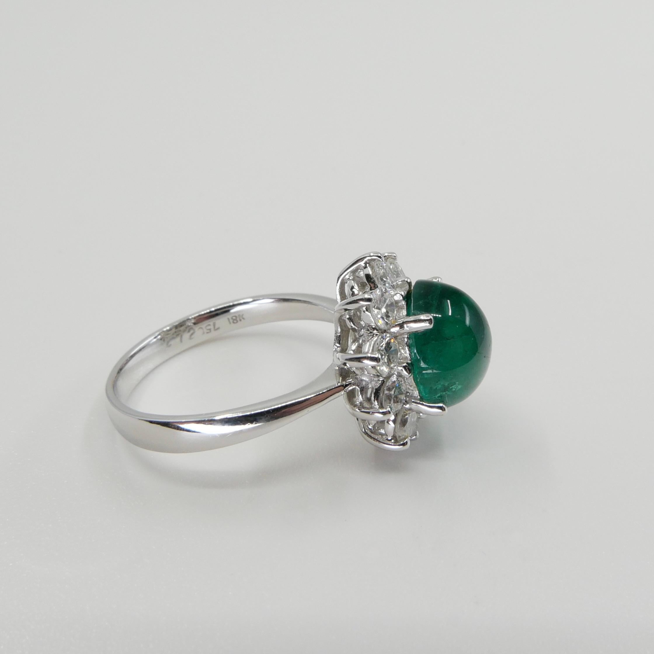GRS Certified 2.72 Cts Columbian Minor Muzo Emerald Ring. Special Appendix  For Sale 11