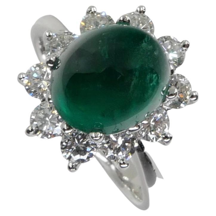 GRS Certified 2.72 Cts Columbian Minor Muzo Emerald Ring. Special Appendix  In New Condition For Sale In Hong Kong, HK