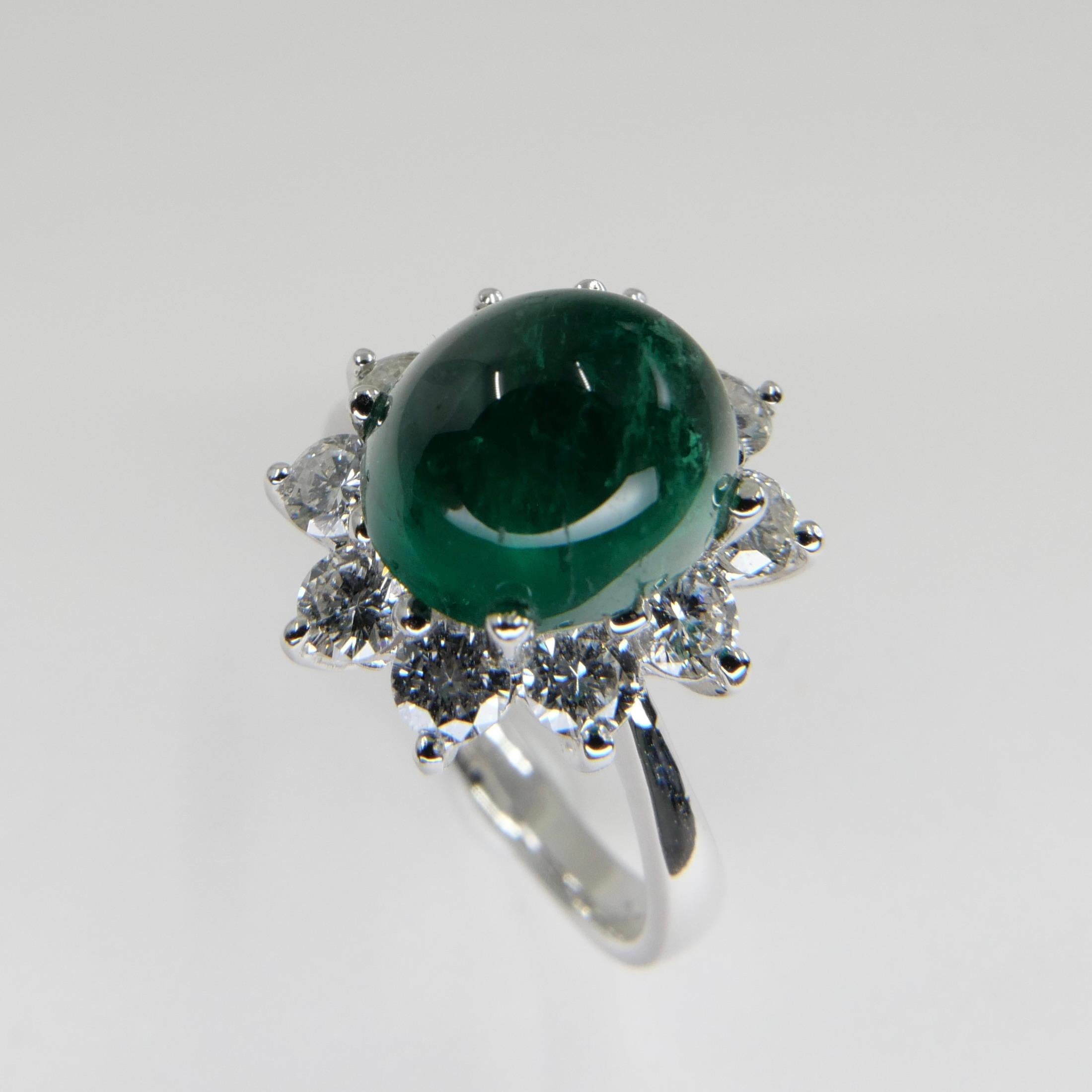 GRS Certified 2.72 Cts Columbian Minor Muzo Emerald Ring. Special Appendix  For Sale 1