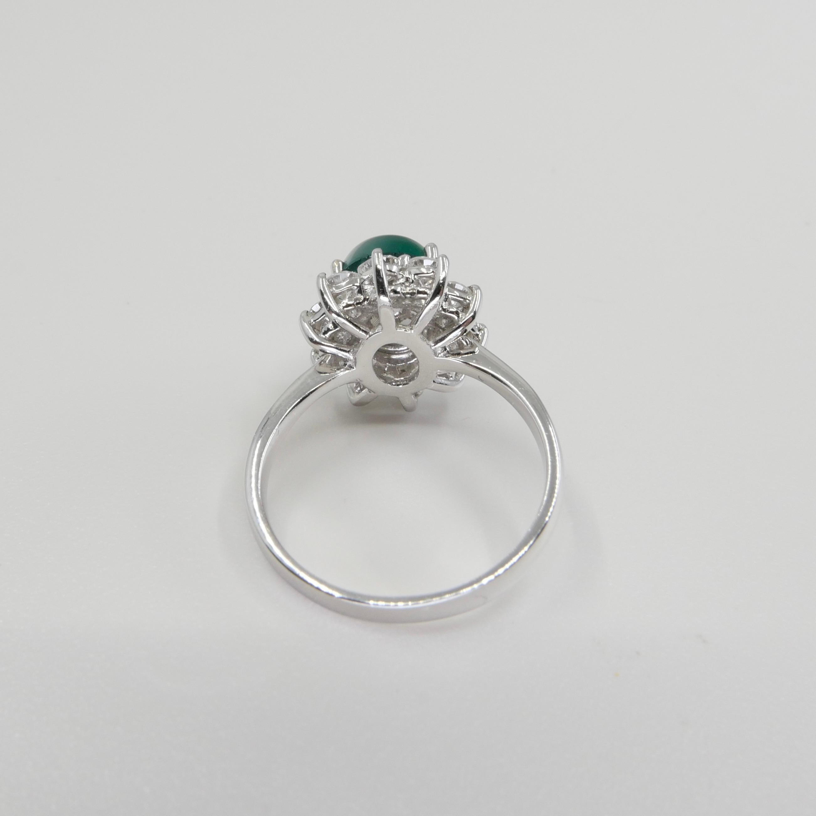 GRS Certified 2.72 Cts Columbian Minor Muzo Emerald Ring. Special Appendix  For Sale 4