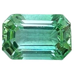 2.72 quilates Piedra turmalina verde menta Talla esmeralda Piedra preciosa afgana