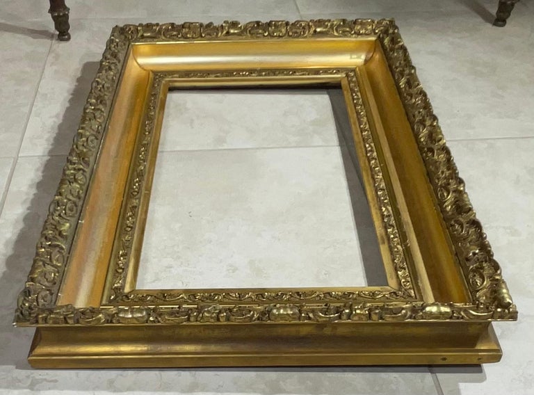 Antique Gold Leaf Wood Frame For Sale at 1stDibs