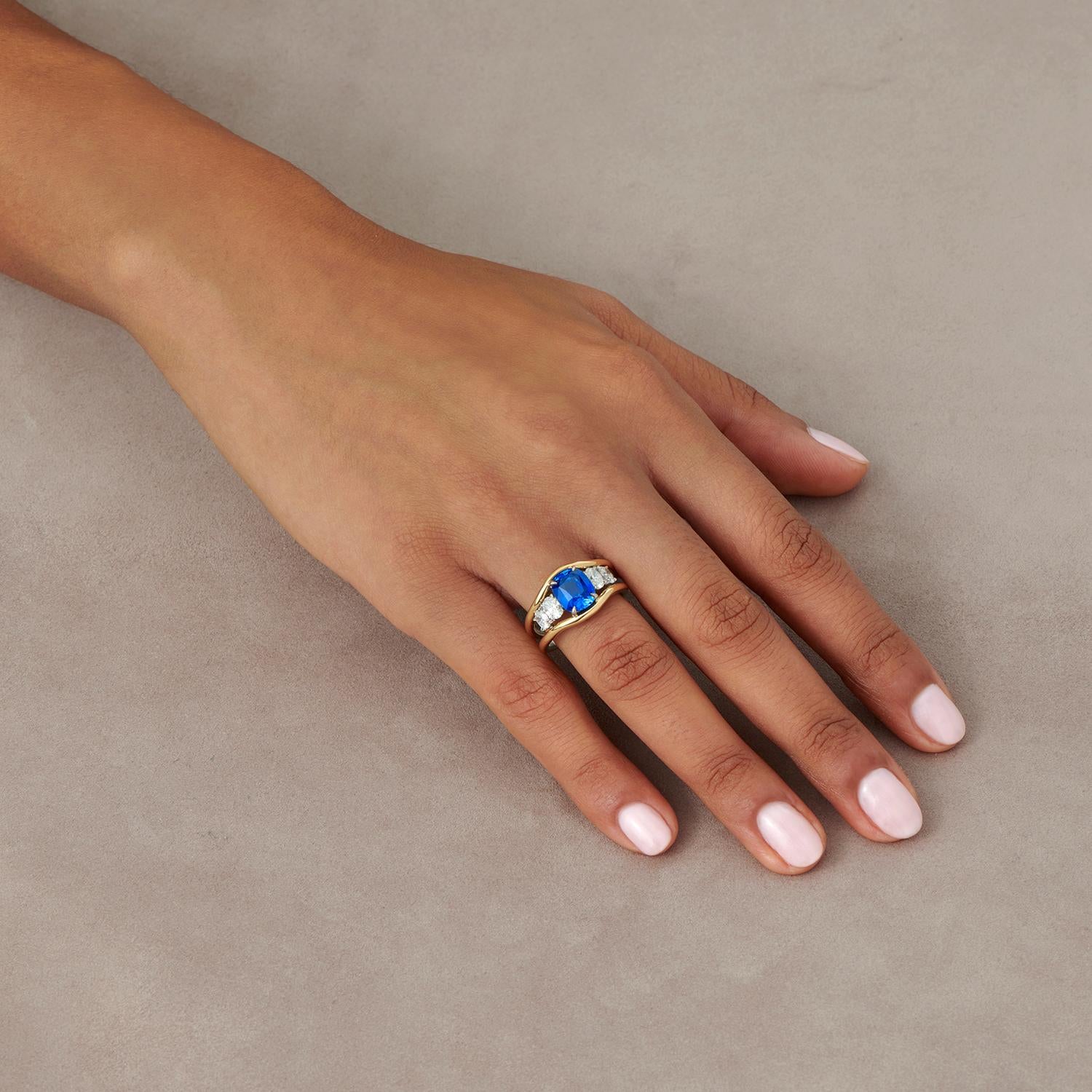 blue colour stone ring
