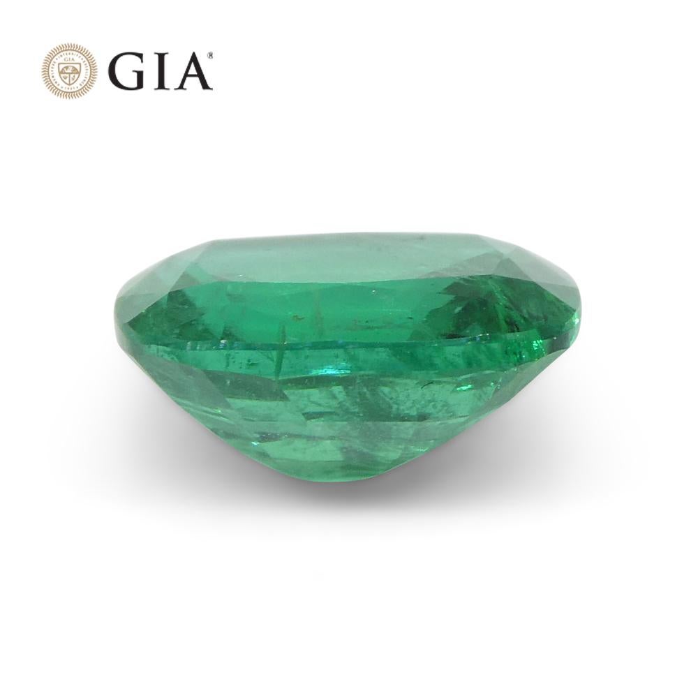 2.72ct Cushion Green Emerald GIA Certified Zambia 4