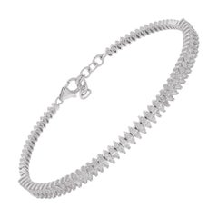 2.72Ct Marquise Diamond Line Bracelet for Women Handmade Fine Jewelry