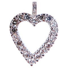 Collana con cuore aperto con diamanti naturali da 2,72 ct, oro 14kt, G/VS*