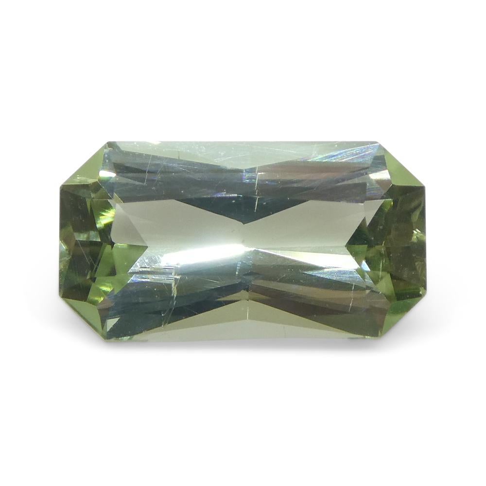 Women's or Men's 2.72ct Octagonal Green Tourmaline from Brazil For Sale