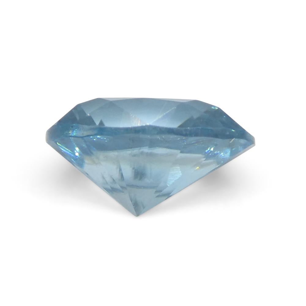 2.72ct Oval Diamond Cut Blue Zircon from Cambodia For Sale 2