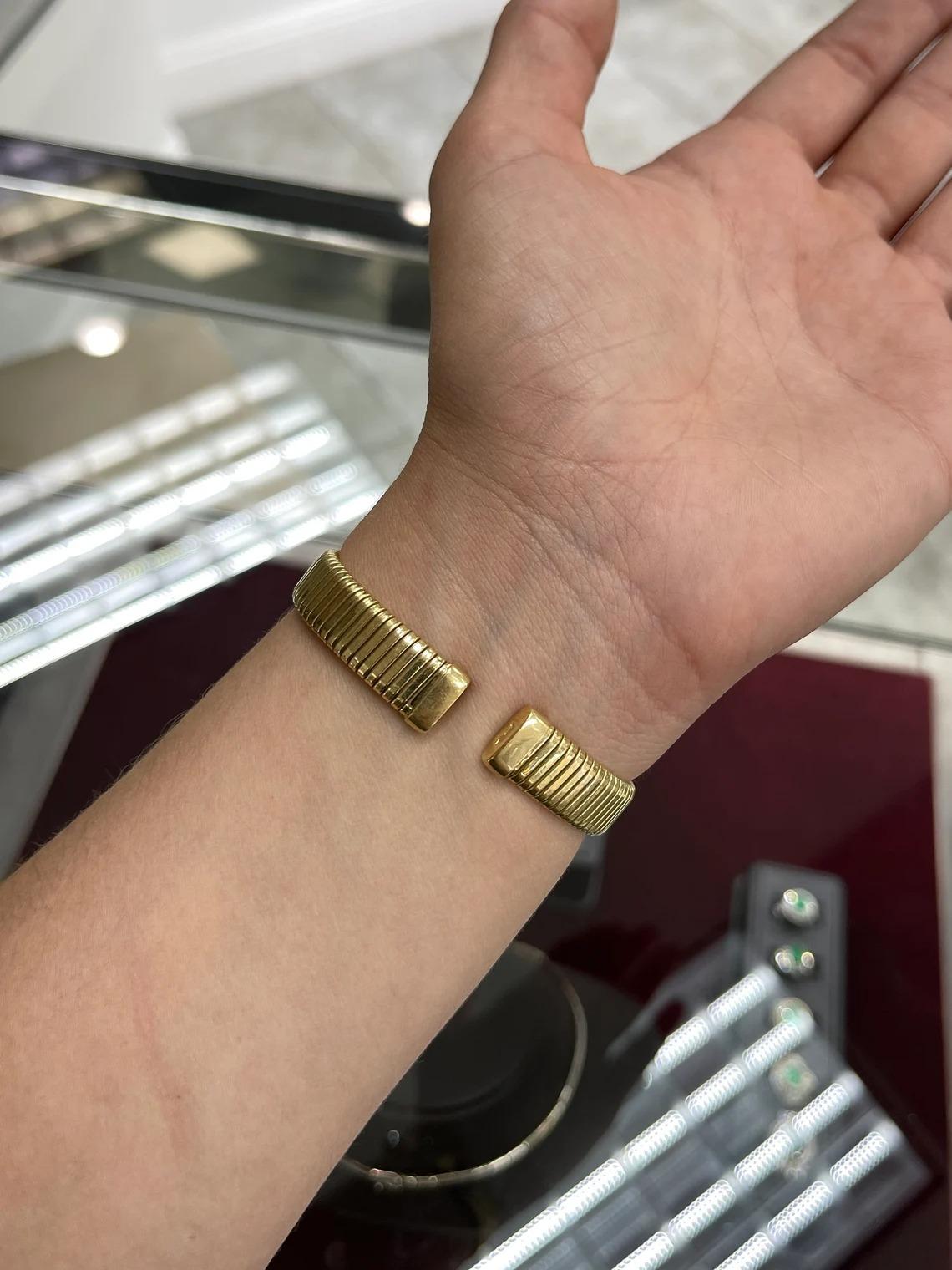 thick gold bracelet cuff
