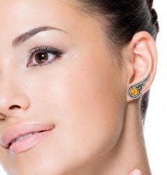 Jade Spinel Diamond Ear Cuff Earrings