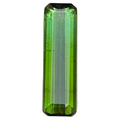 2.73 Carat Olive Green Two-Tone Natural Tourmaline Emerald Cut Loose Gemstone