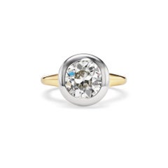 2.73 Carat Round Brilliant Statement Brilliant White 14K White Gold
