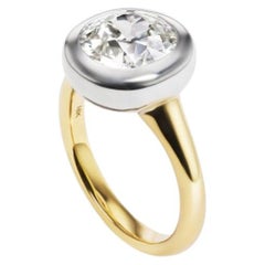 2.73 Carat Round Brilliant Statement Brilliant White 14K White Gold