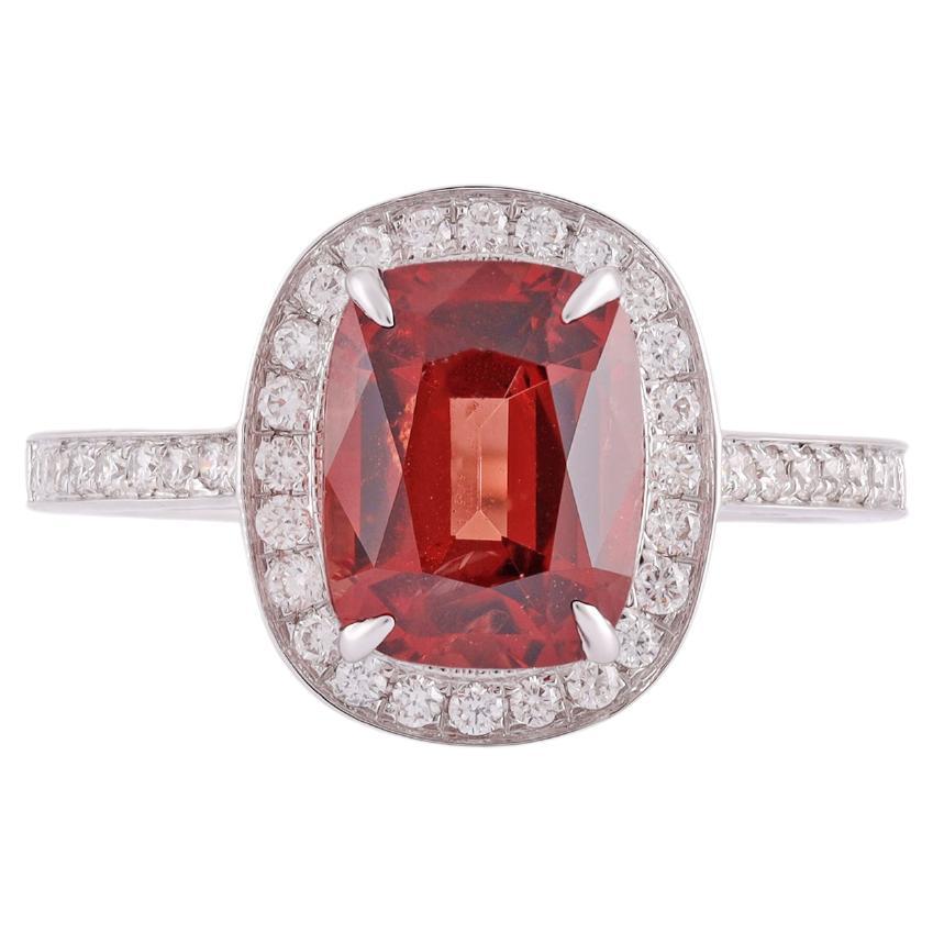 2.73 Carat Spinal & Diamond Ring in 18 Karat Gold