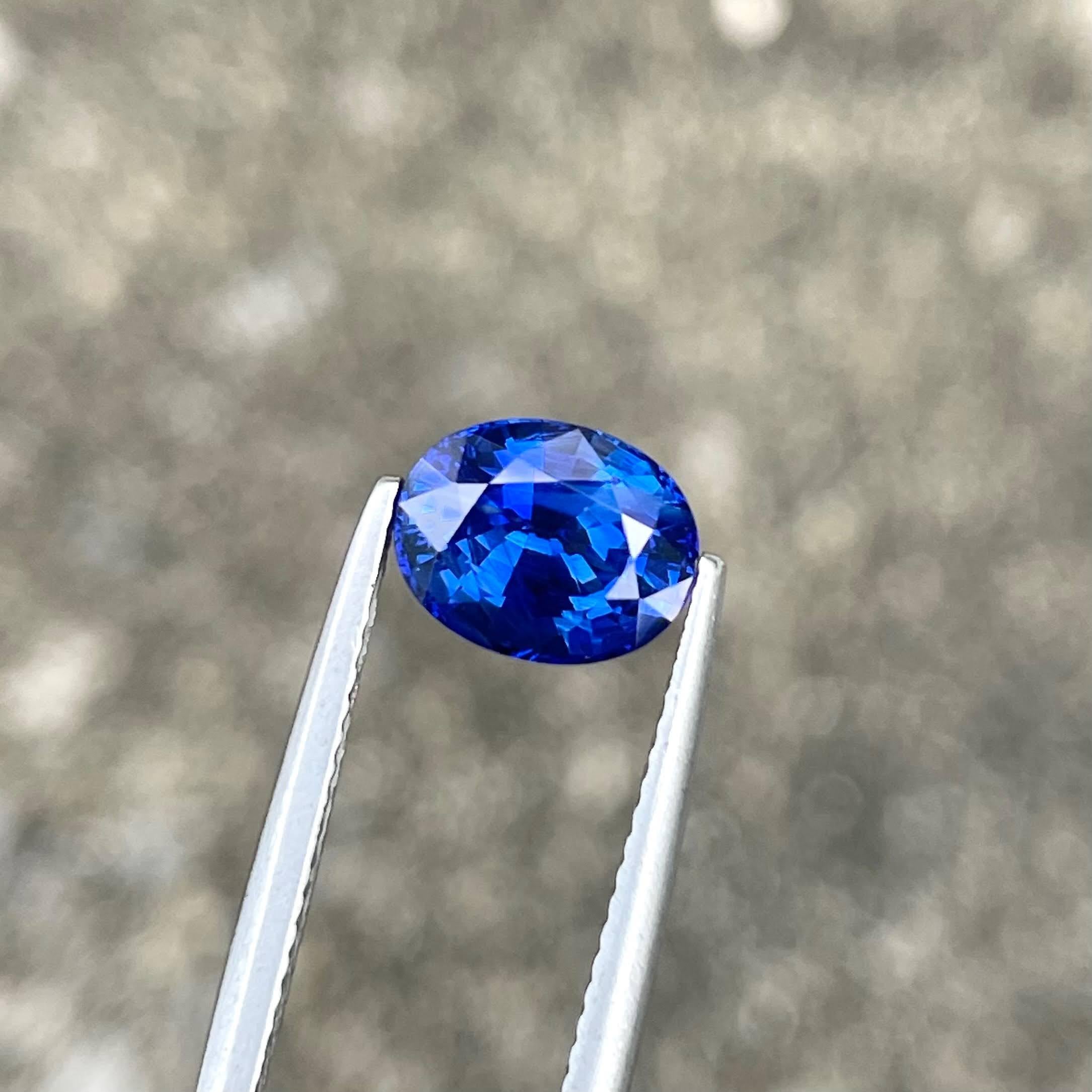 2.73 carats Certified Blue Sapphire Stone Oval Cut Natural Sri Lankan Gemstone in vendita 1