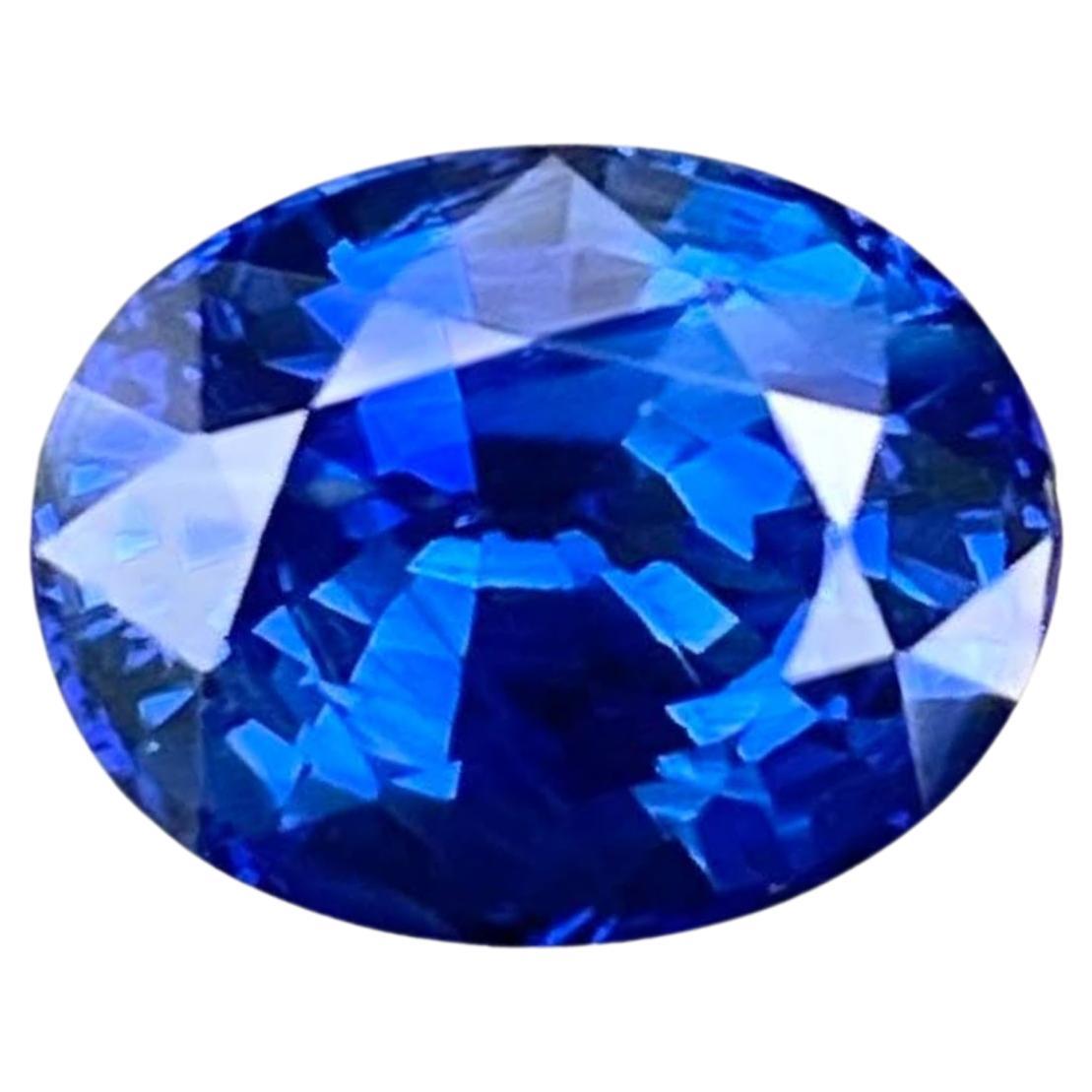 2.73 carats Certified Blue Sapphire Stone Oval Cut Natural Sri Lankan Gemstone