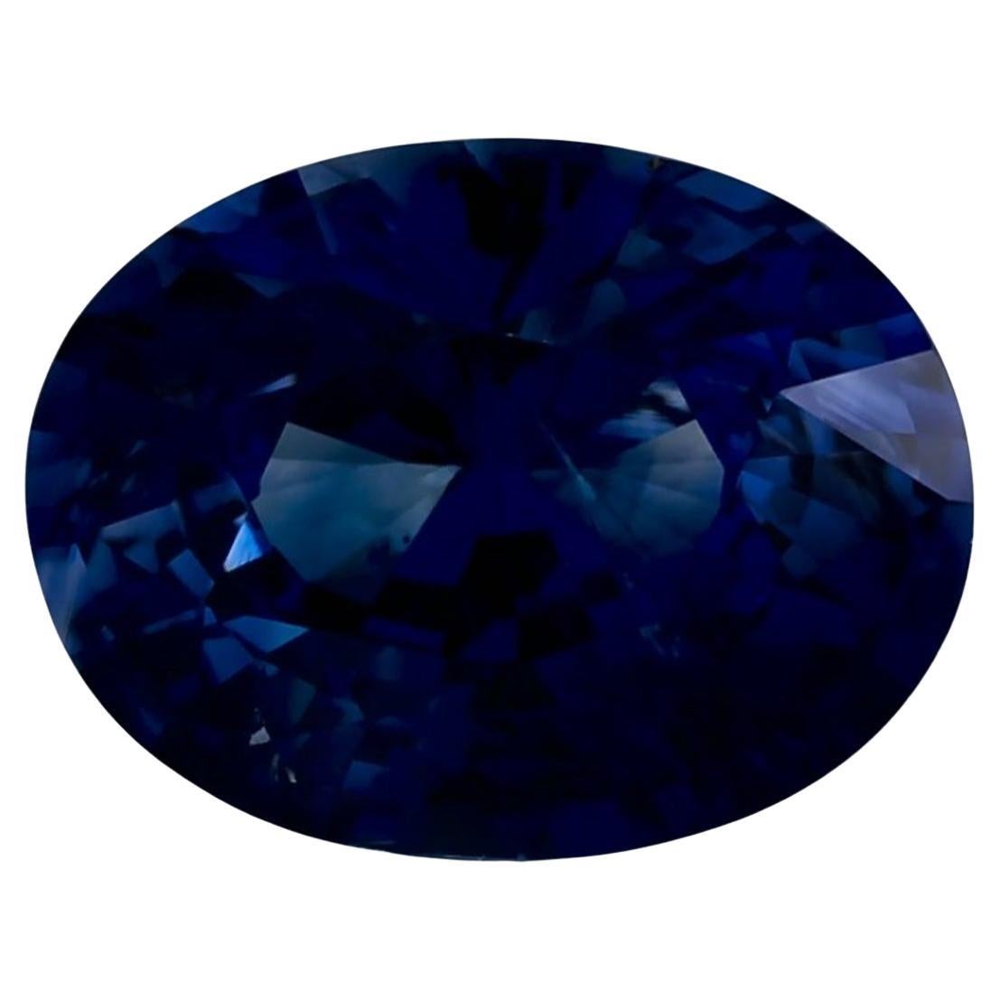 2.73 Karat Blauer Saphir Oval Loser Edelstein