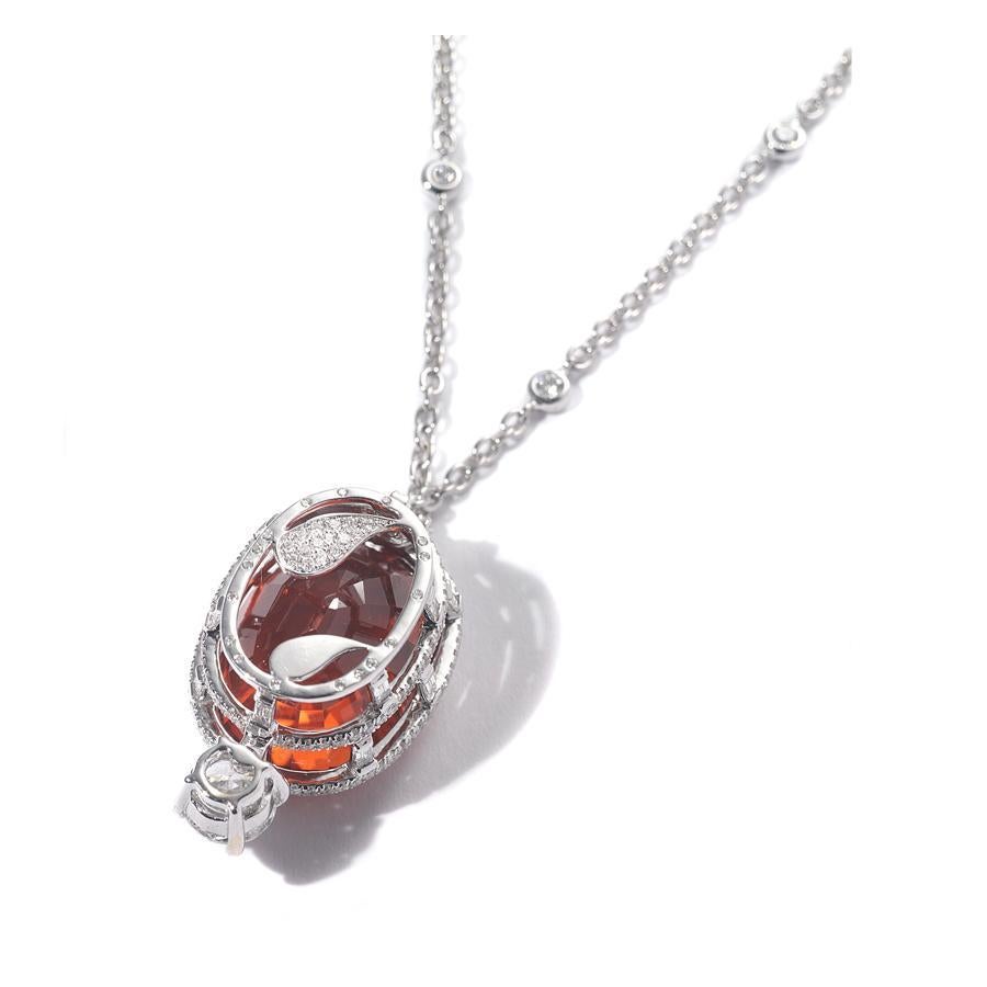 spessartite pendant necklaces