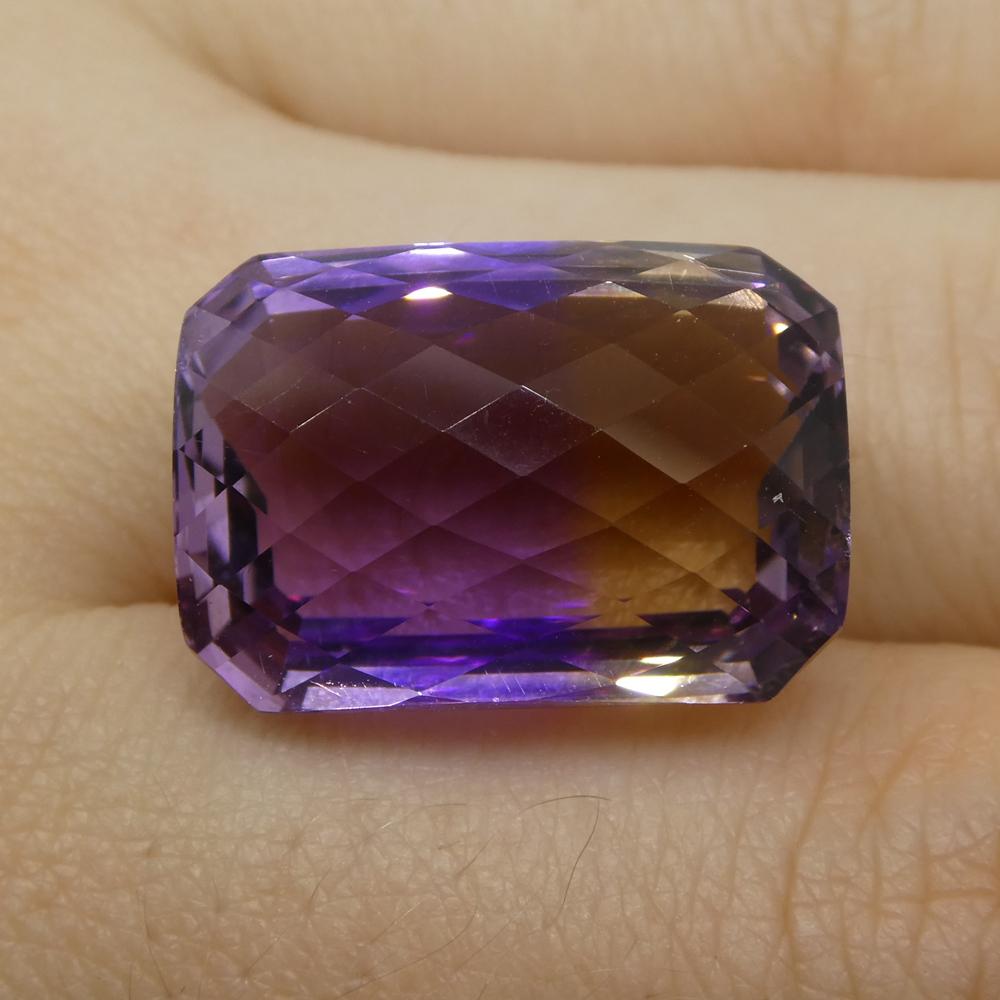 Description:

One Loose Ametrine

Weight: 27.31 cts
Measurements: 19.64x13.75x12.22 mm
Shape: Cushion Checkerboard
Cutting Style: Cushion
Cutting Style Crown: Checkerboard
Cutting Style Pavilion: Step Cut
Transparency: Transparent
Clarity: Very