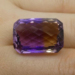 27.31 ct Cushion Checkerboard Ametrine, 100% Natural Very Rare Single Source Gem