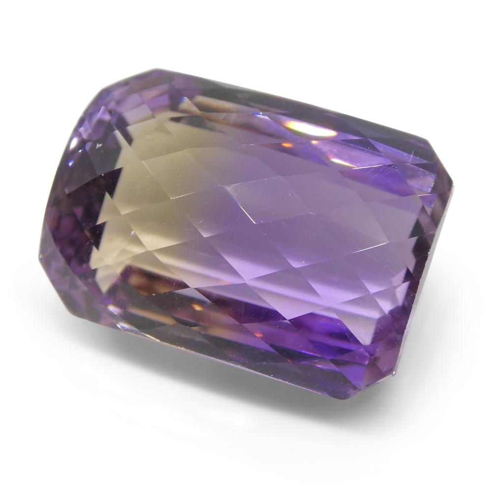 Femenino o masculino Ametrina en damero en forma de cojín de 27,31 ct, gema única 100% natural muy rara en venta