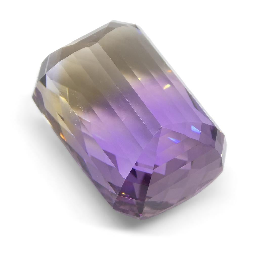 Ametrina en damero en forma de cojín de 27,31 ct, gema única 100% natural muy rara en venta 1