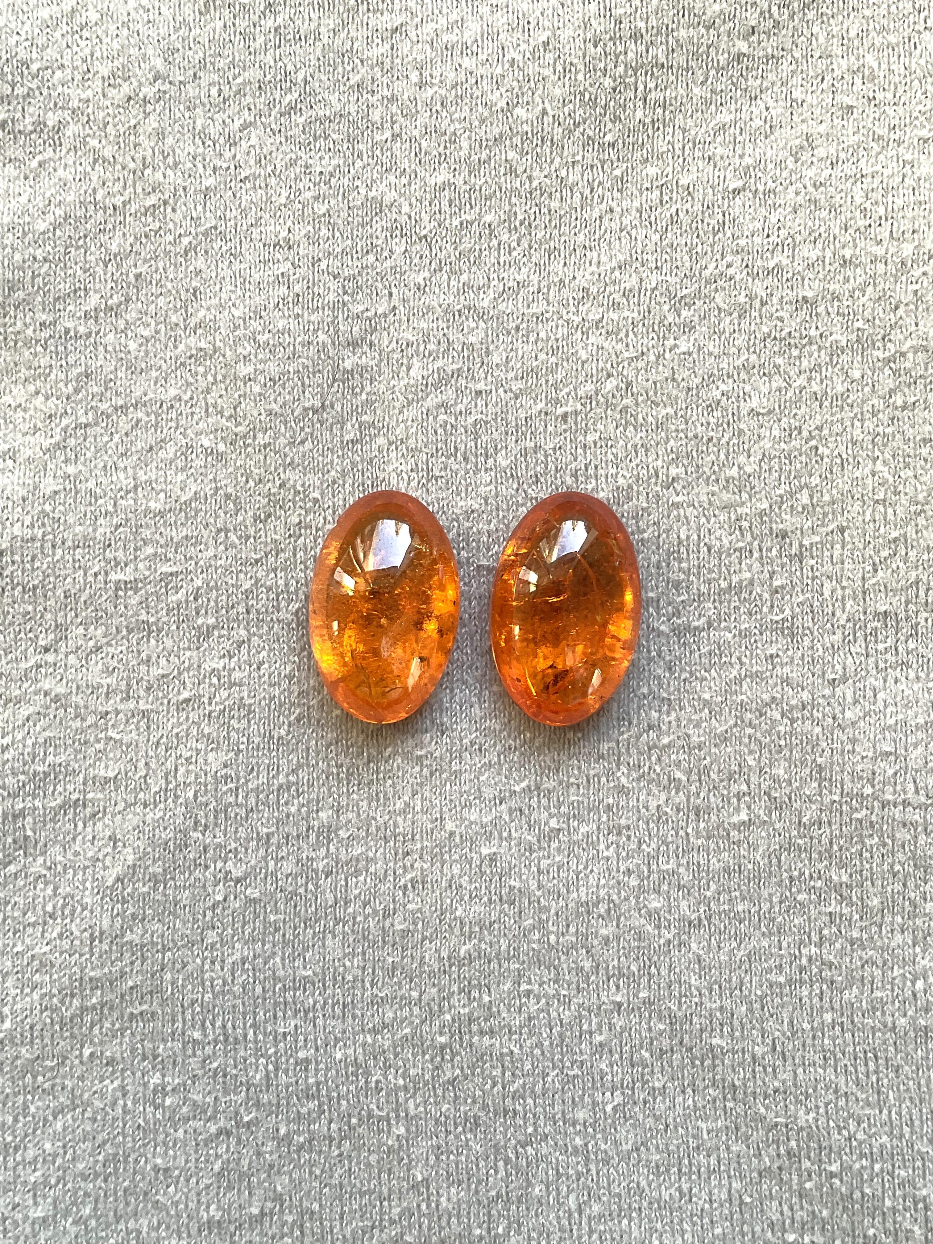 27,33 Carati di Granato Spessartite Cabochon Liscio Top Quality Per Gioielli Gemma Naturale

Peso - 27,33 Carati
Formato - 17,5x11 MM
Pezzo - 2
Forma - Cabochon ovale