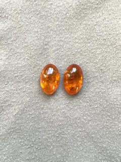 Pierre précieuse naturelle de 27,33 carats, grenat spessartite ovale cabochon rond de qualité supérieure
