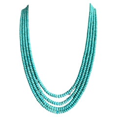 273.62 Carats Turquoise Jewelry Beaded Faceted Necklace Sleeping Beauty Arizona