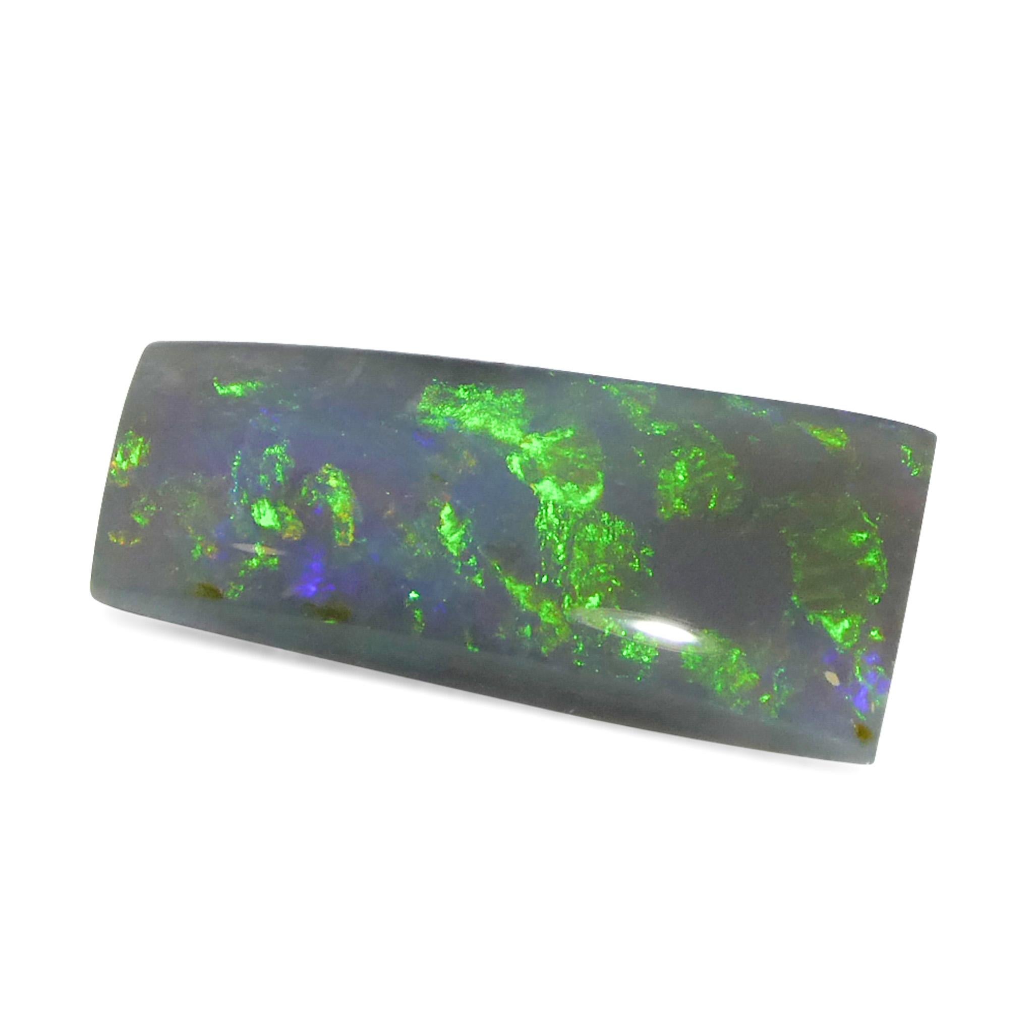 2,73ct Opale grigio cabochon rettangolare a forma libera dall'Australia in vendita 7