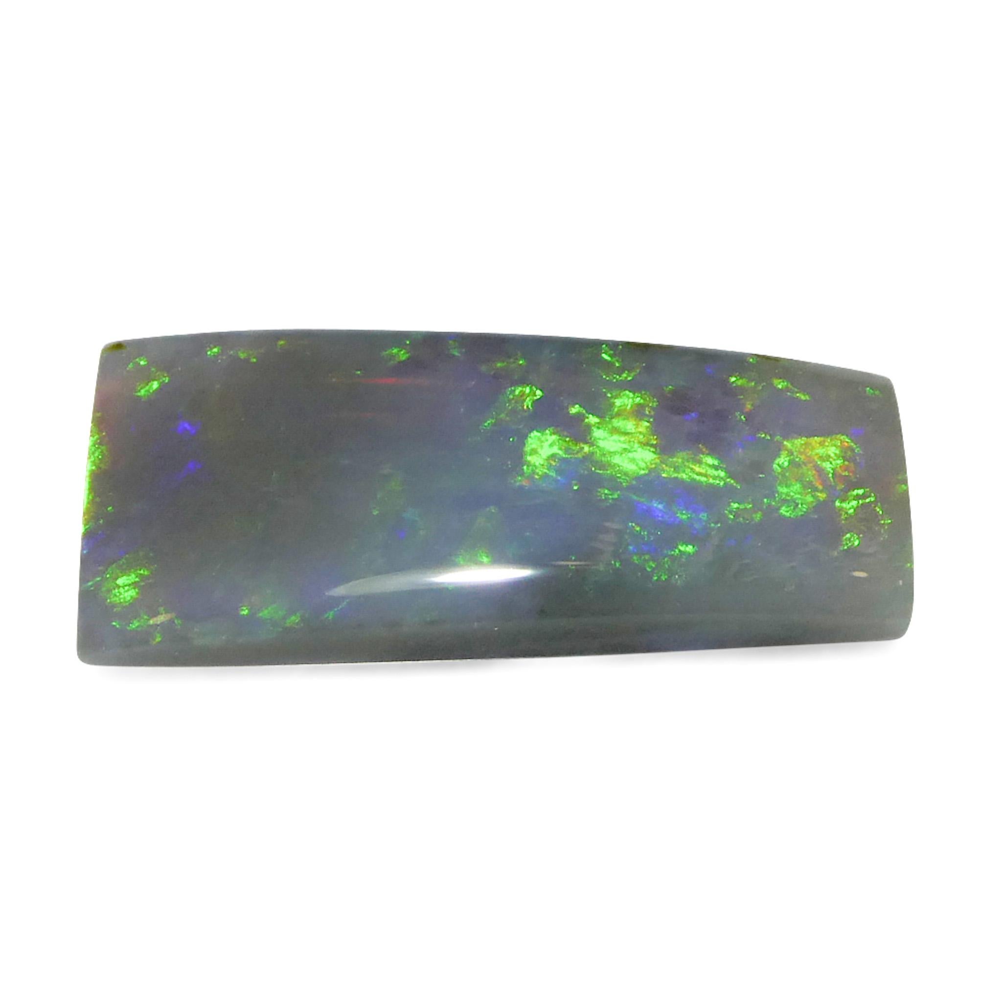 2,73ct Opale grigio cabochon rettangolare a forma libera dall'Australia in vendita 4