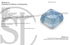 2.73ct Square Sugarloaf Cabochon Blue Aquamarine from Brazil