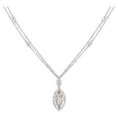 Collier et pendentif en diamants marquise de 2,73ctw