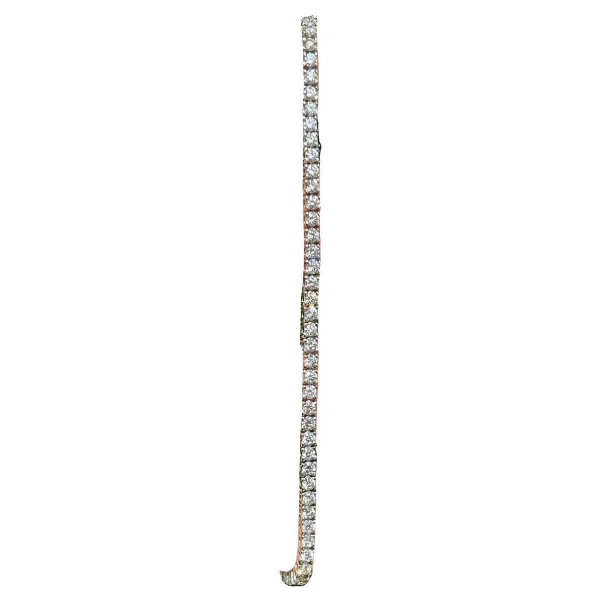 2.74 Carat Natural Diamond Tennis Bracelet in Platinum 900