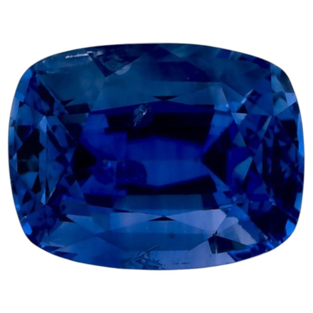 2.74 Karat Blauer Saphir Cushion Loser Edelstein