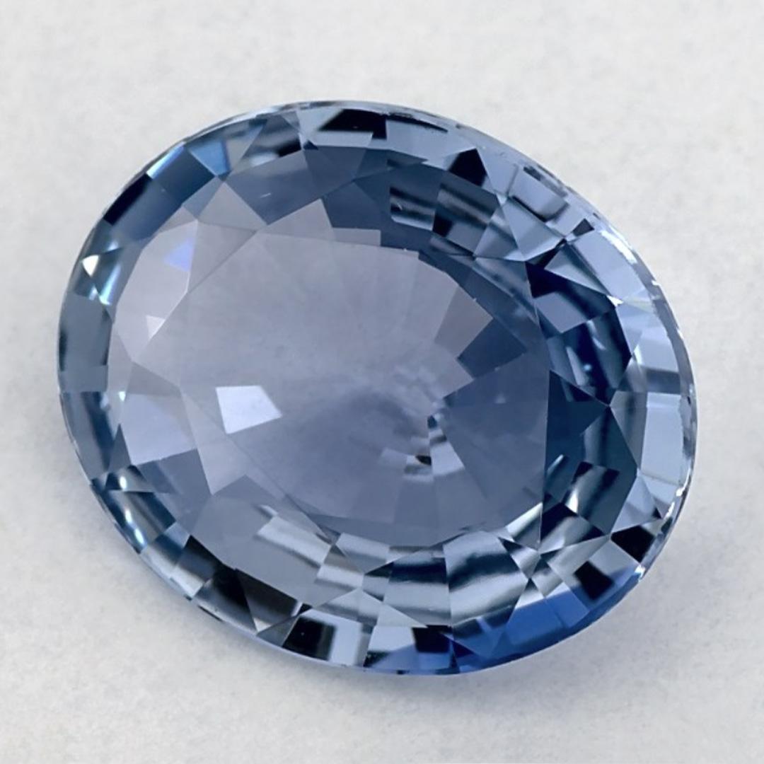 2.74 Ct Blue Sapphire Oval Loose Gemstone In New Condition For Sale In Fort Lee, NJ