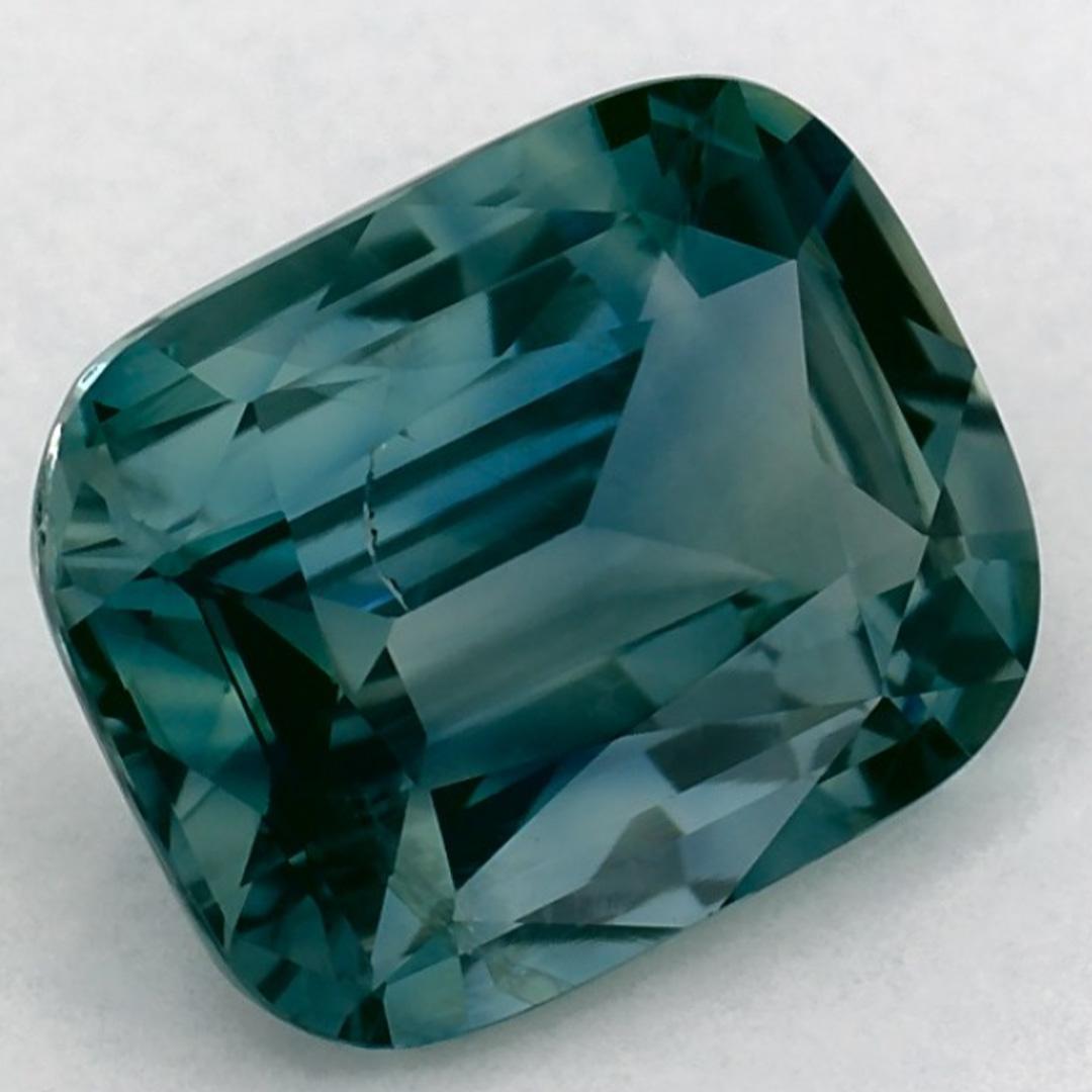 Taille coussin 2.74 Ct Green Sapphire Cushion Loose Gemstone (pierre précieuse en vrac) en vente