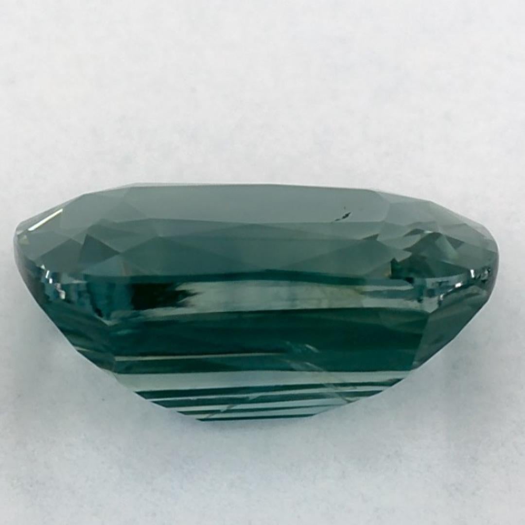 2.74 Ct Green Sapphire Cushion Loose Gemstone (pierre précieuse en vrac) Neuf - En vente à Fort Lee, NJ