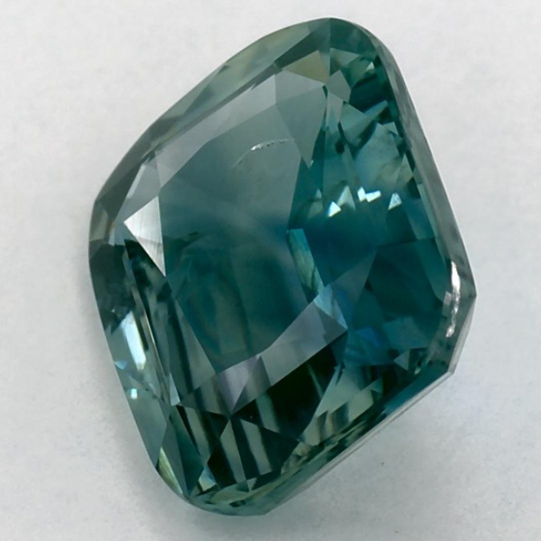 2.74 Ct Green Sapphire Cushion Loose Gemstone (pierre précieuse en vrac) Pour femmes en vente