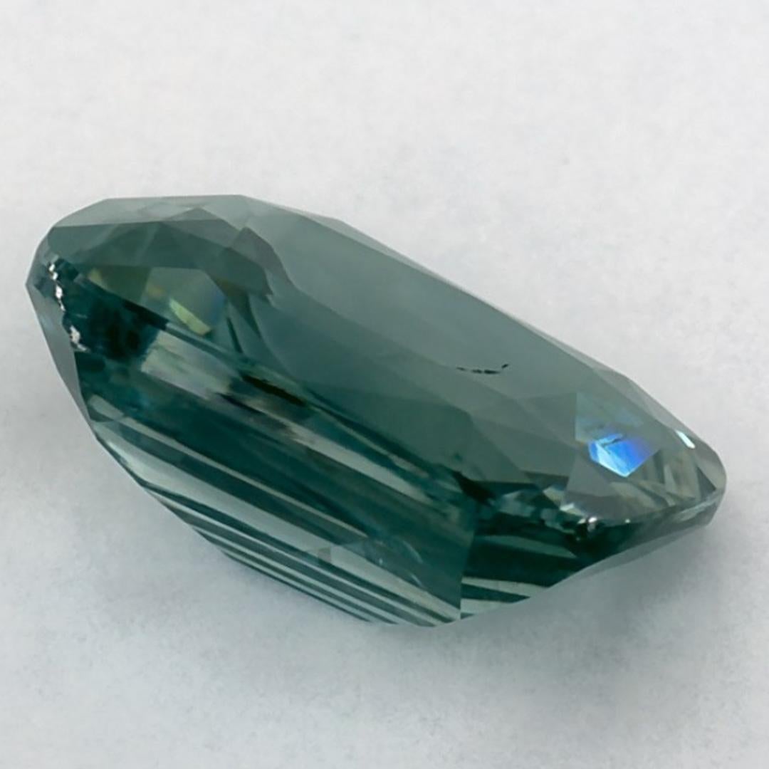 2.74 Ct Green Sapphire Cushion Loose Gemstone (pierre précieuse en vrac) en vente 1