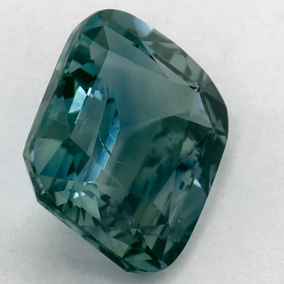 2.74 Ct Green Sapphire Cushion Loose Gemstone (pierre précieuse en vrac) en vente 2