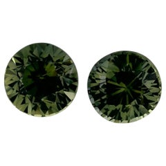 2.74 Ct Green Sapphire Round Loose Gemstone