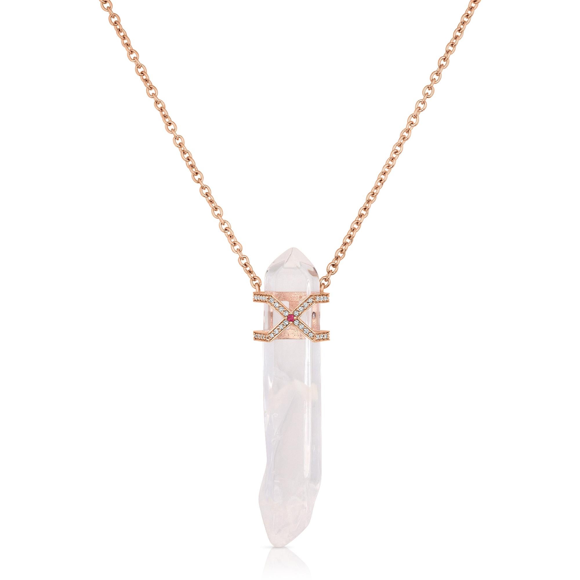Moderno 27,41 Carati Collana di cristallo di quarzo in vendita