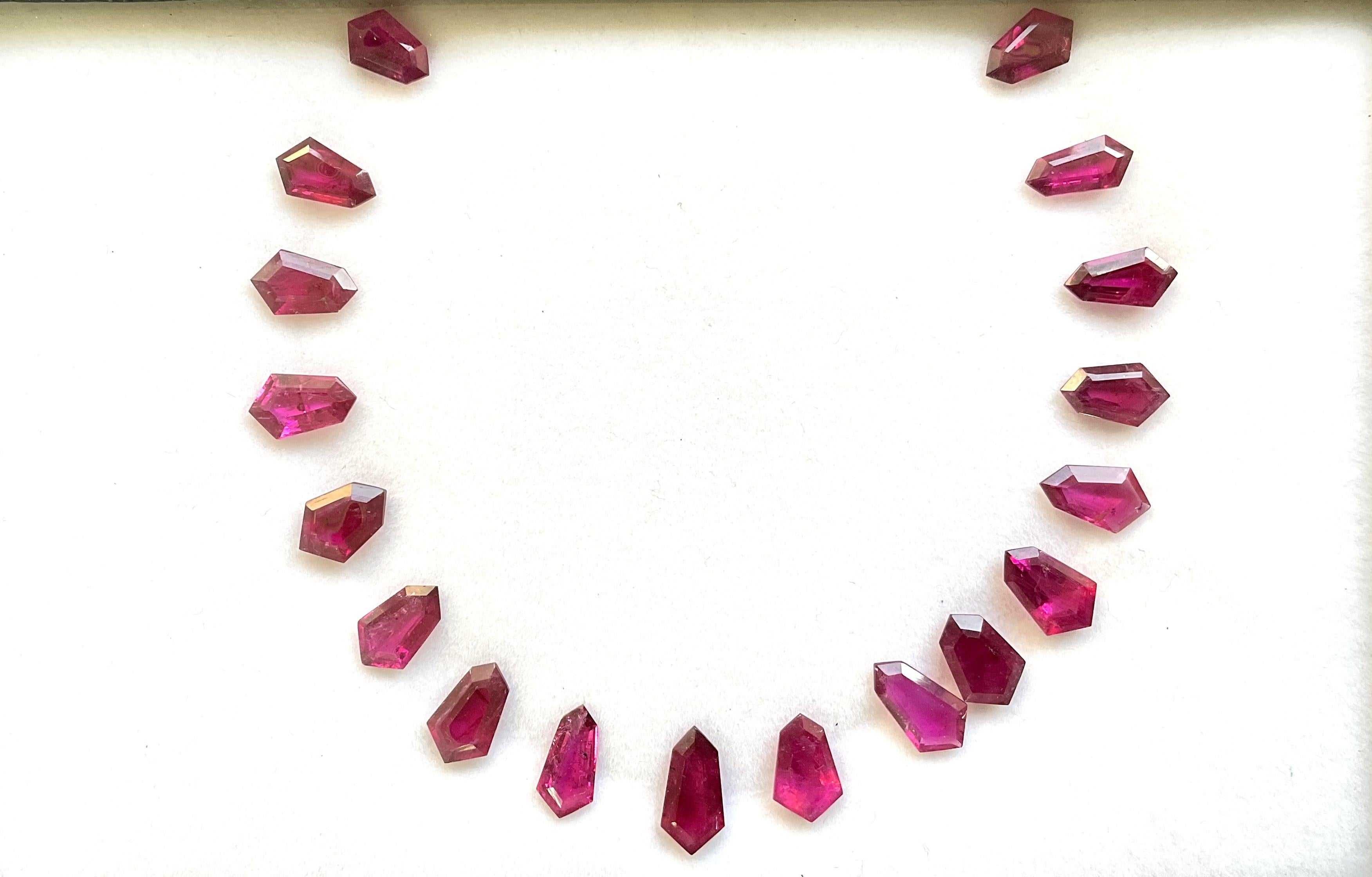 27.44 Carats Rubellite Layout Top Quality Tourmaline Fancy Cutstone Natural gem In New Condition For Sale In Jaipur, RJ