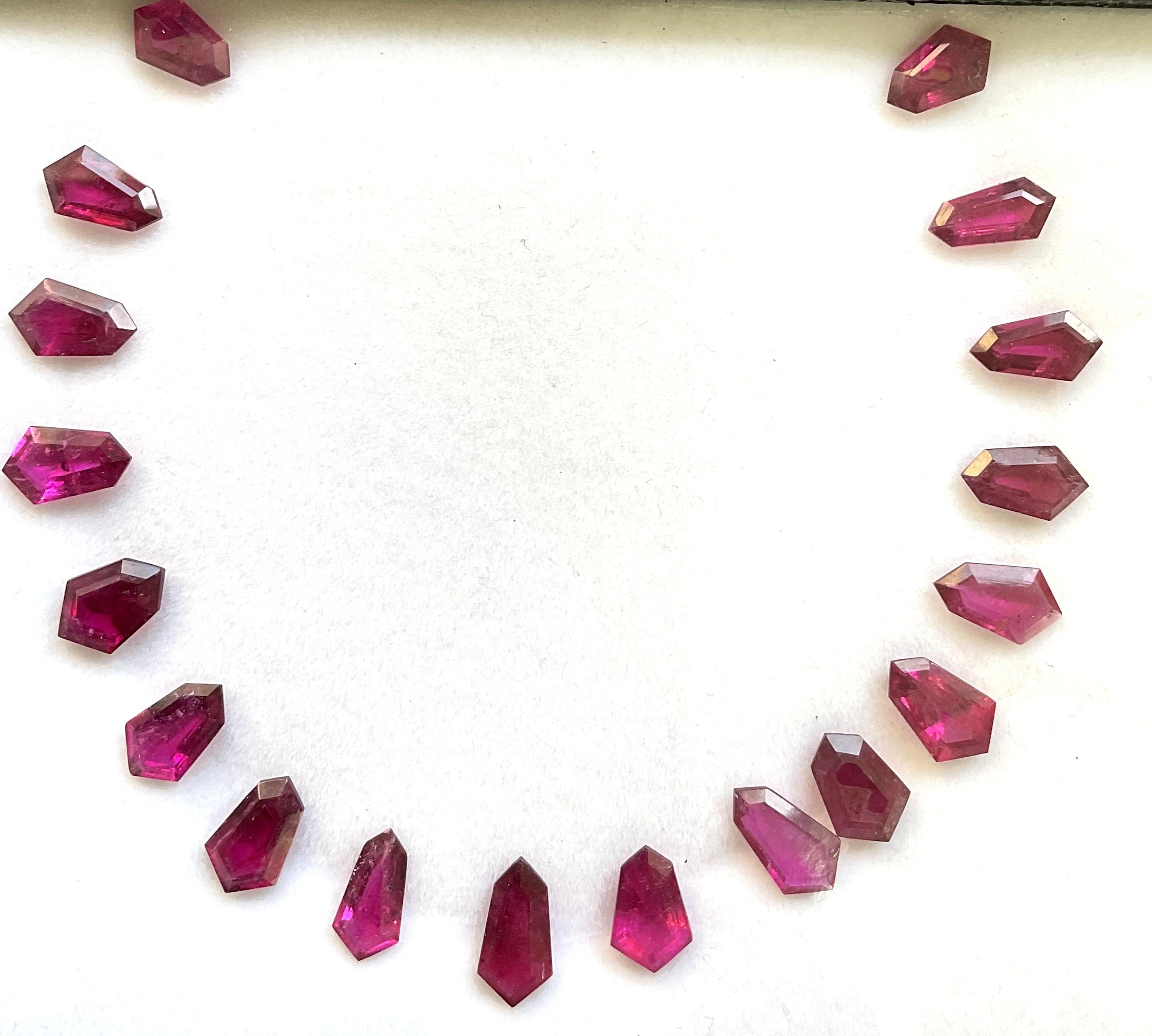 Women's or Men's 27.44 Carats Rubellite Layout Top Quality Tourmaline Fancy Cutstone Natural gem For Sale
